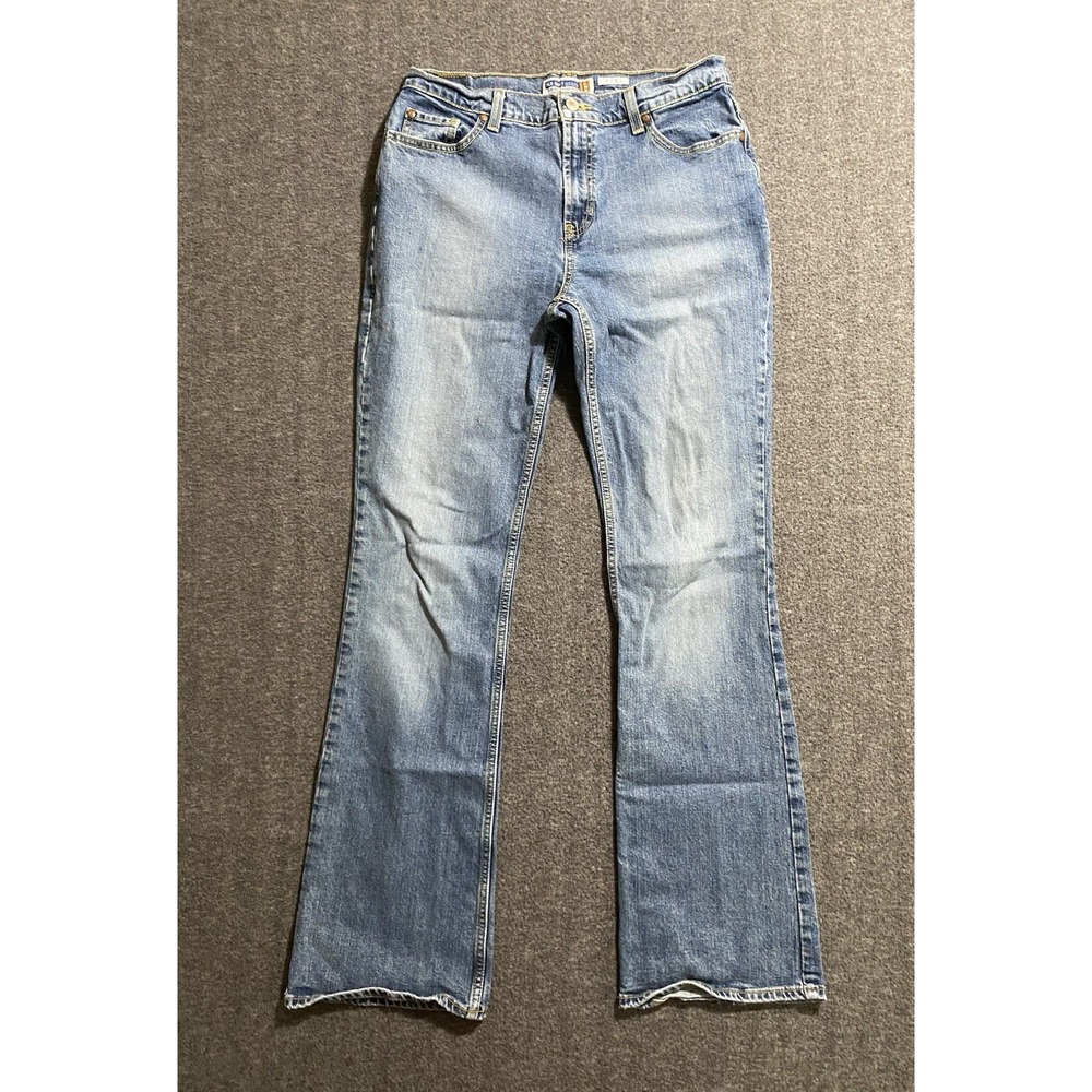 Old Navy Jeans Womens Blue Denim Boot-Cut Stretch Just Below Missing Label